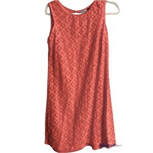 Cynthia Rowley Medium orange coral eyelet Medium mini dress lined